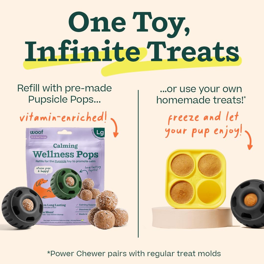 WOOF Power Chewer Pupsicle - Juguete para perros de 25 a 75 libras