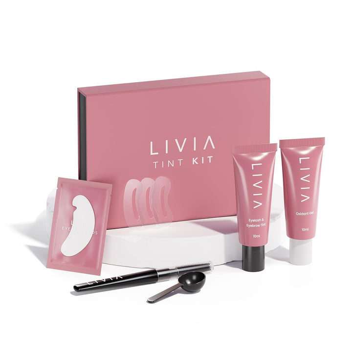 Livia - Juego de colores de cejas y pestañas negras - Color durader...