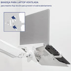 VIVO Soporte de pared para portátil de brazo extendido neumático ajustable en altura MOUNT-V001GLW
