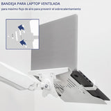 VIVO Soporte de pared para portátil de brazo extendido neumático aj...