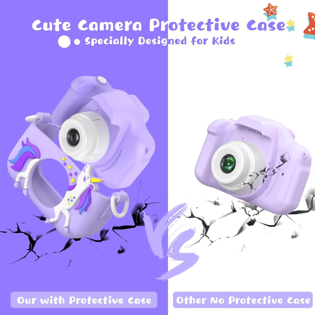 Dwfit Cámara de selfie mejorada para niños, regalos de cumpleaños d...