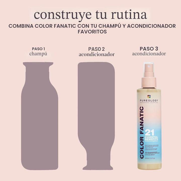 Pureology Color Fanatic - Spray sin enjuague multitarea, 21 benefic...