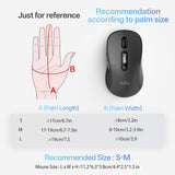XBG Ratón Bluetooth inalámbrico B15pro, Bluetooth 5.0\/4.0 y 2.4G T...