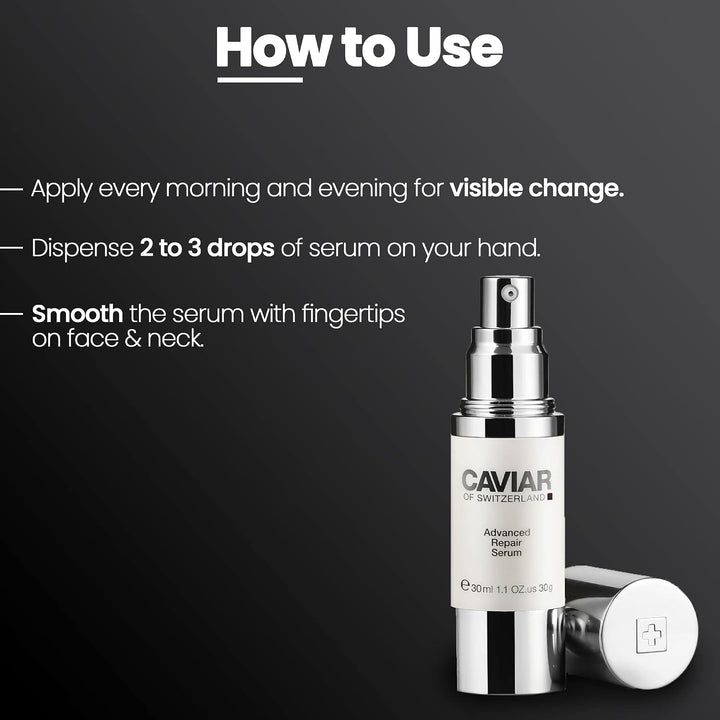 Suero facial de extracto hidratante de caviar \u2013 Suero de repar...