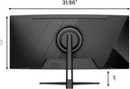 CRUA Monitor curvo para juegos de 34 pulgadas, 240 Hz WQHD 3440 x 1...