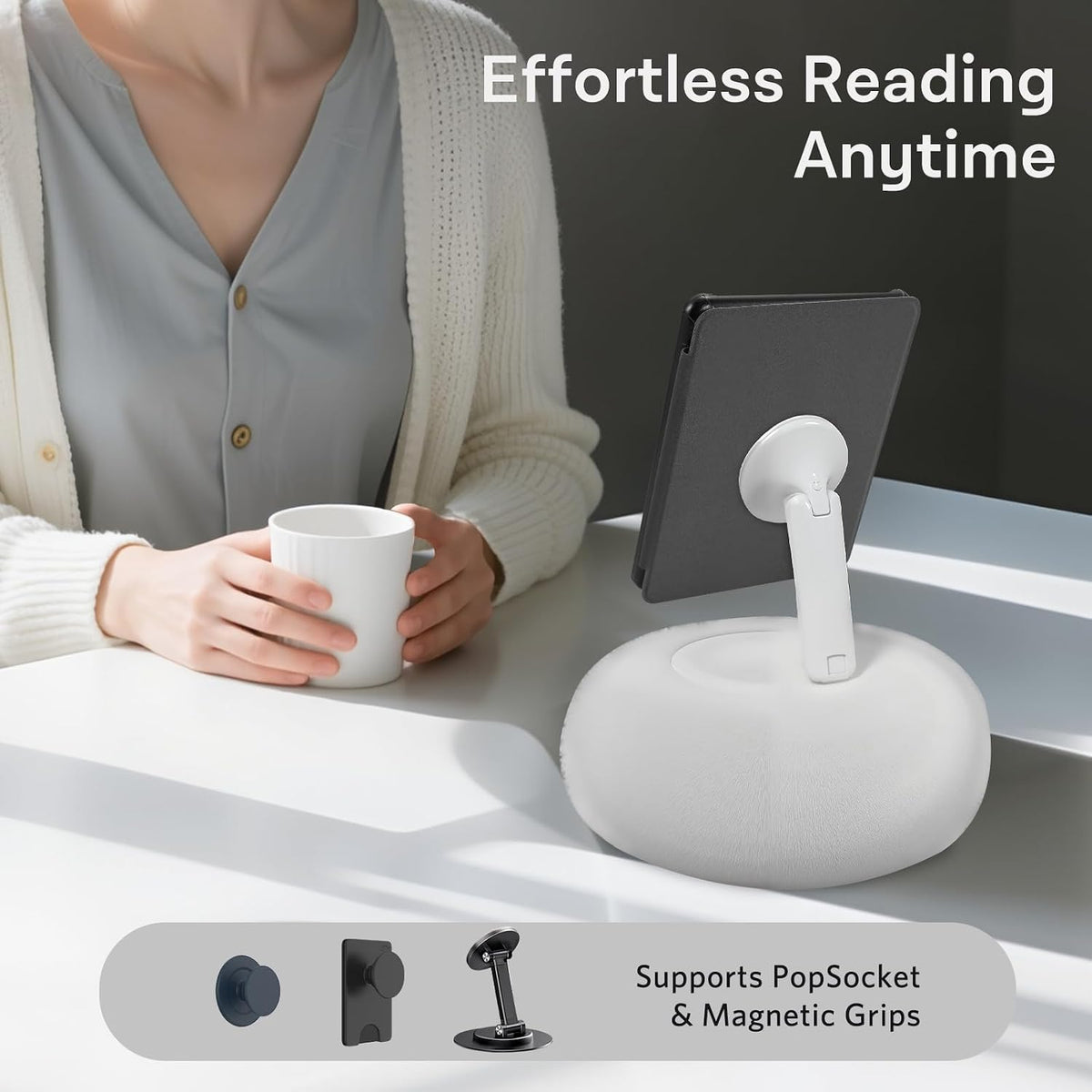 CoBak Funda magnética para todos los nuevos E-Reader de 6 pulgadas 2024 y 2022 (11 generación), compatible con PopSockets/UGREEN/Anker, agarre y soporte magnéticos, apagado y encendido automático