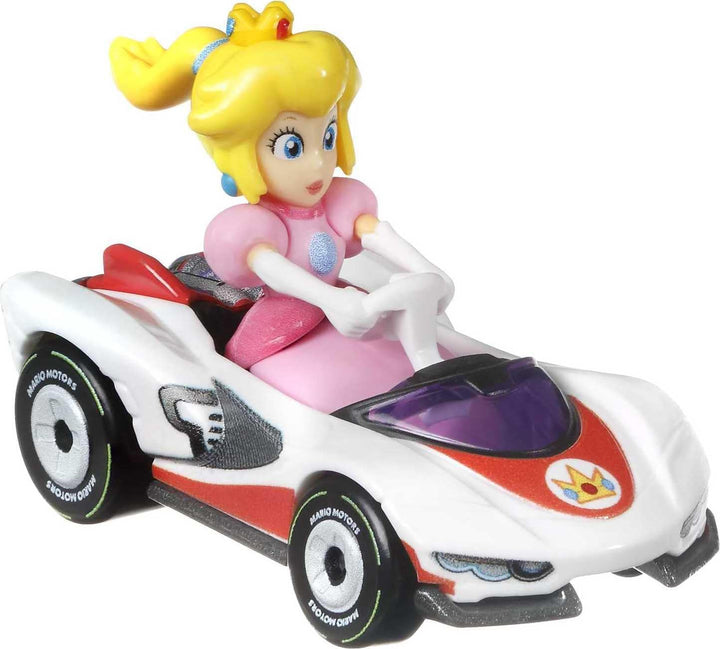 Hot Wheels Mario Kart - Paquete de 4 vehículos de los personajes fa...