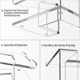 FUCDTEFC Soporte acrílico para computadora portátil, elevador de la...