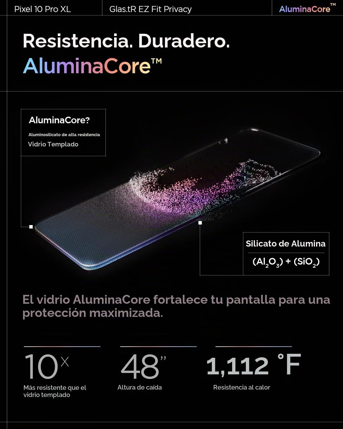 Spigen GlasTR EZ FIT Protector de Pantalla de Privacidad para Pixel 10 Pro XL/9 Pro XL