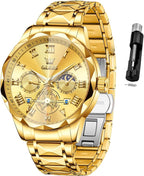 OLEVS Reloj para Hombres Clásico de Negocios en Acero Inoxidable Reloj para Hombre