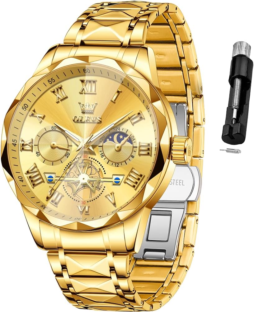 OLEVS Reloj para Hombres Clásico de Negocios en Acero Inoxidable Reloj para Hombre