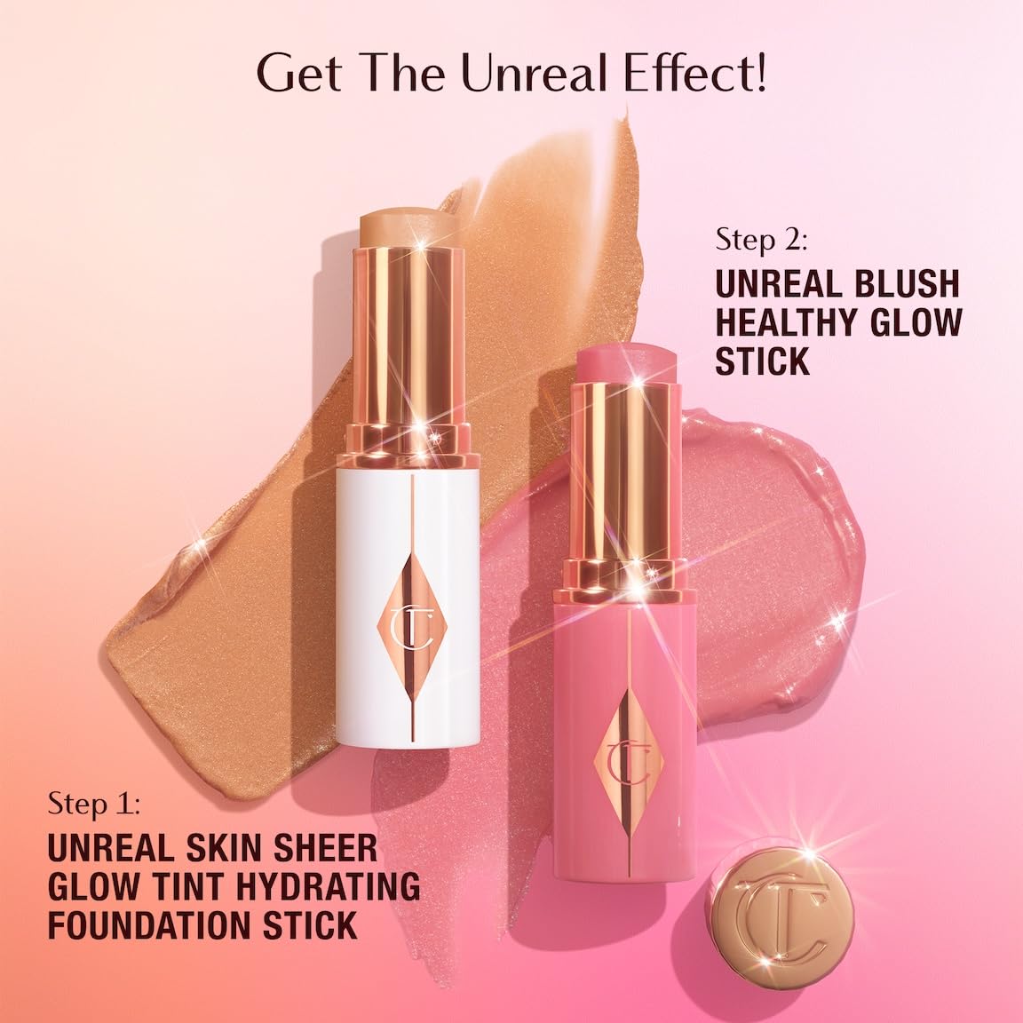Charlotte Tilbury Unreal Healthy Glow Blush Stick - Buildable Cream...