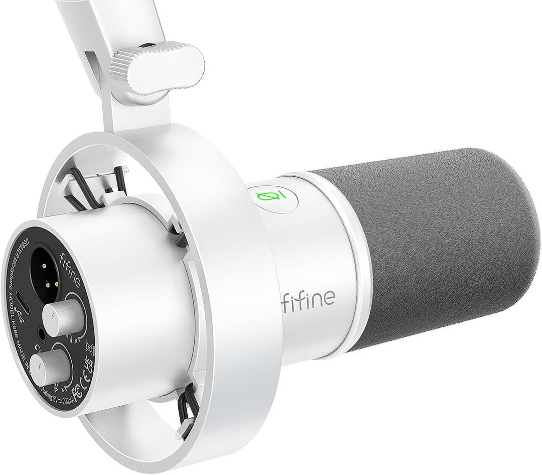 FIFINE Micrófono dinámico de estudio XLR, micrófono USB para PC y p...