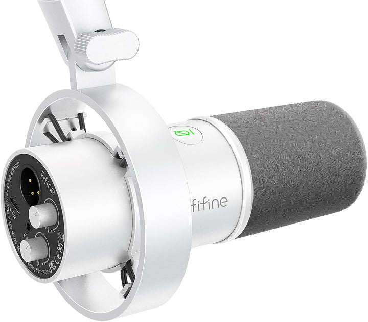 FIFINE Micrófono dinámico de estudio XLR, micrófono USB para PC y p...