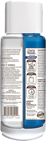GuruNanda Enjuague Bucal Blanqueador de Dientes de Doble Barril Oxy...