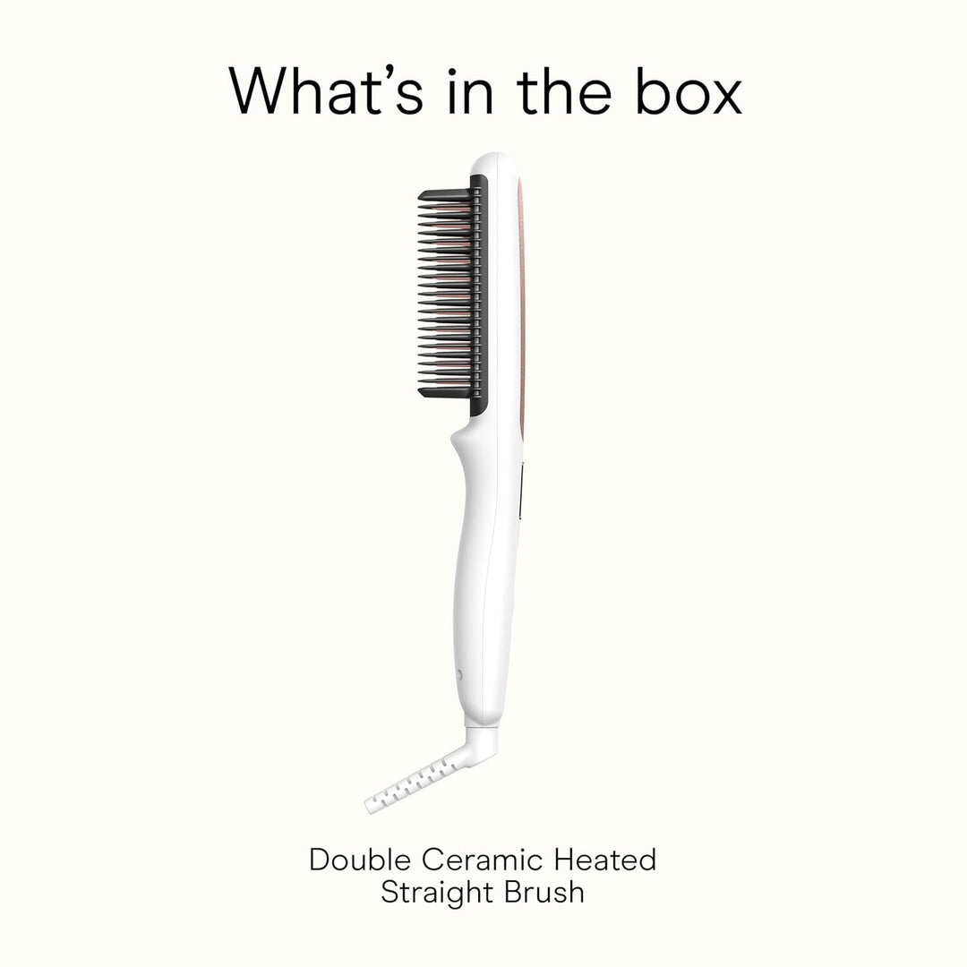 Conair Cepillo alisador de pelo de cerámica doble, cepillo alisador...