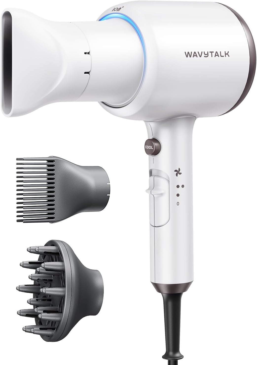 Secador de pelo Wavytalk, secador iónico soplado para cabello rizad...