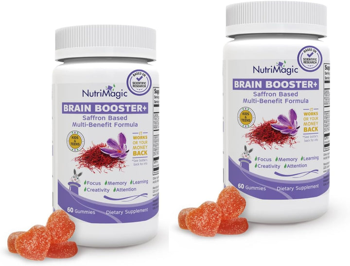 NutriMagic Brain Booster - Gomitas de concentración de extracto de...