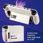 UYIYE Funda protectora para Steam Deck OLED y LCD con soporte - Blanco