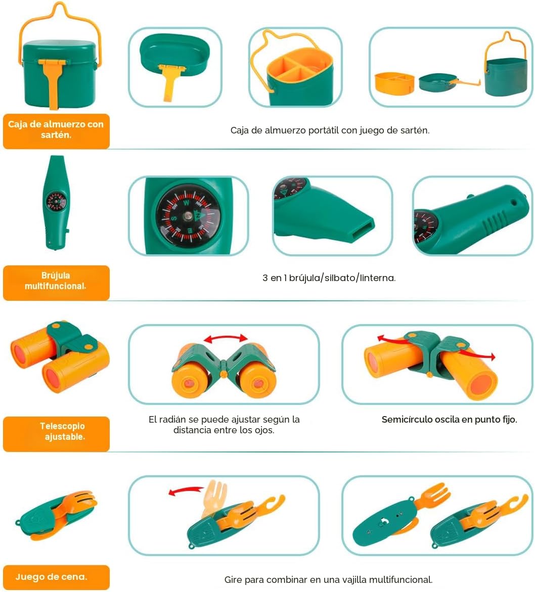 Meland Juego de Campamento para Niños con Tienda - Juguetes