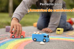 Tiza para acera de camión volquete (paquete de 14) – Juego de tizas para camiones de construcción, a partir de 3 años – Juguete de tiza para exteriores – Recuerdos de fiesta envueltos individualmente – Lavable y no tóxico
