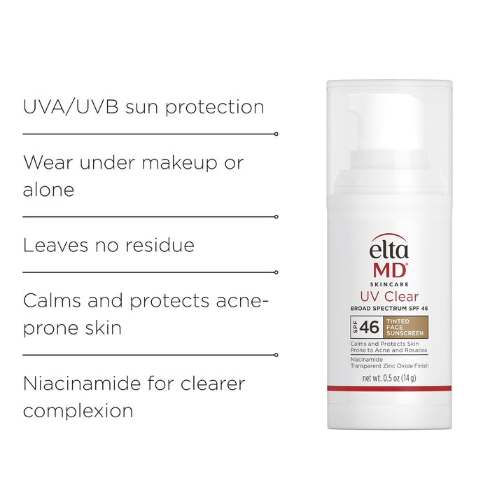 EltaMD UV Clear Face Sunscreen SPF 46, Oil-Free Sunscreen with Zinc...
