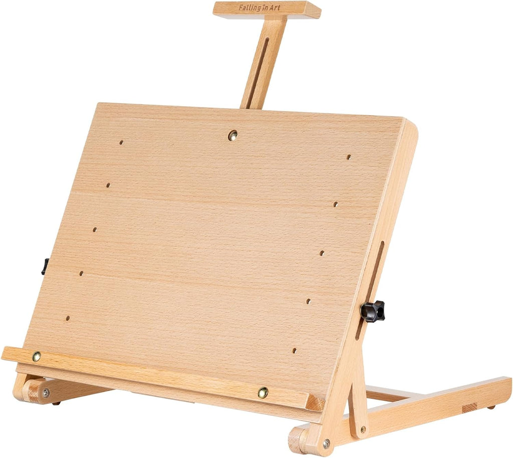 Caballete de mesa ajustable de madera de haya con capacidad para hasta 22.5 pulgadas