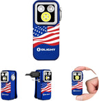 OLIGHT Oclip Pro S - Linterna recargable EDC con clip, rayas de estrellas