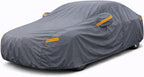 Coverlex Fundas de automóvil para todo tipo de clima, impermeables para sedanes de tamaño mediano, 6 capas de lona resistente universal para Chevy Malibu, Ford Fusion, Kia Stinger K5/Optima, Mazda 6