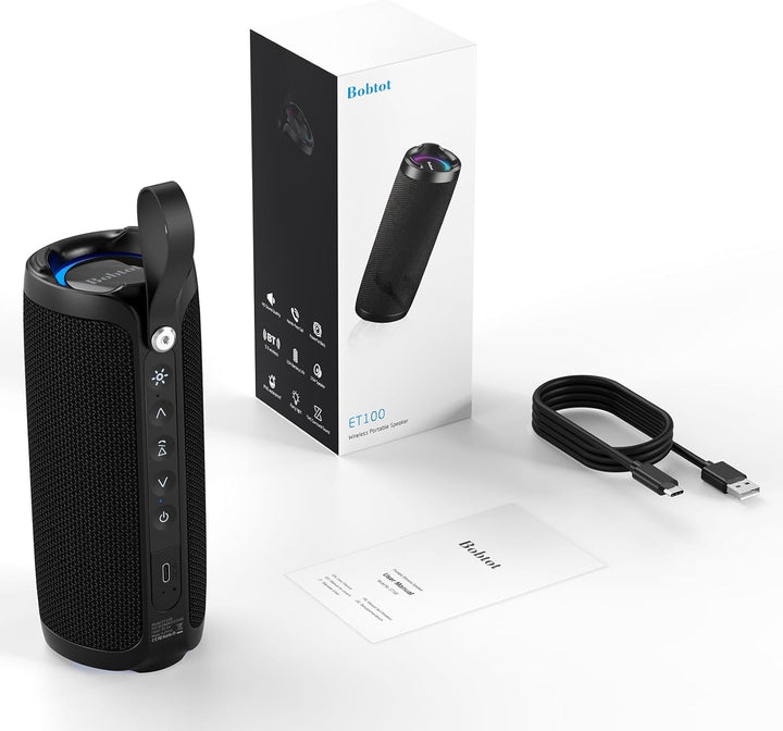 Bobtot Altavoz Bluetooth portátil, altavoz impermeable IPX6 con gra...