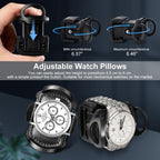 Cargador giratorio para 2 relojes automáticos + 8 ranuras de almacenamiento para relojes, motor silencioso