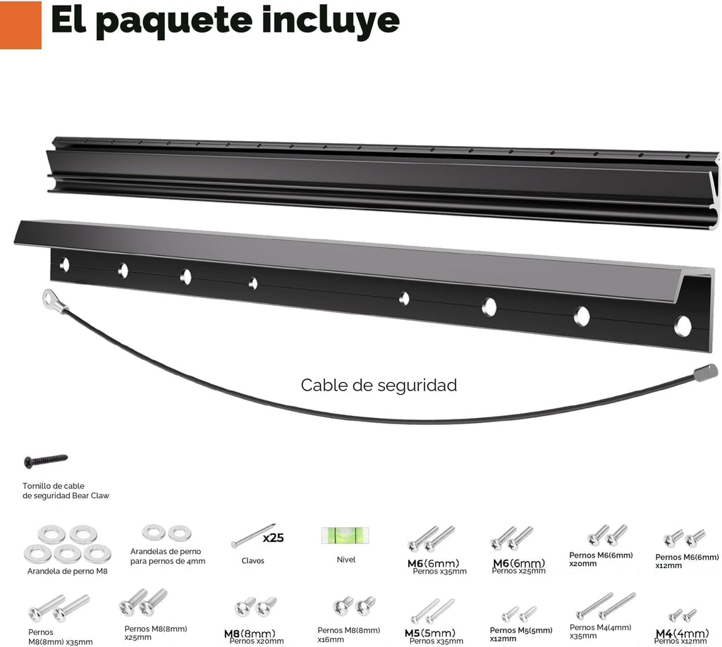 Soporte de pared para TV sin clavos, resistente para televisores de pantalla plana de 26 a 55 pulgadas, sin pernos, sin taladro, sin anclajes, fácil de instalar con todos los accesorios incluidos