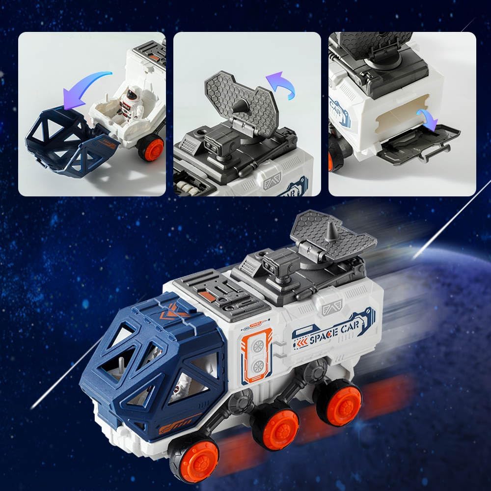 Wbzle Juguetes de nave espacial para niños, juego de cohete con efe...