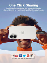 Gulloe Unidad flash de 256 GB diseñada para iPhone, almacenamiento...
