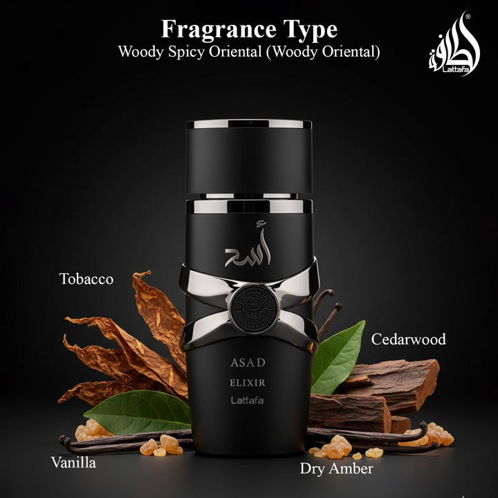 Lattafa Asad Elixir EDP 3.4 fl oz Spray