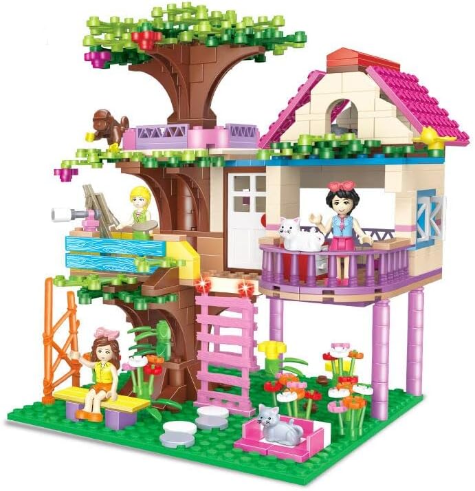 HOGOKIDS Juego de construcción de casa del árbol con luz