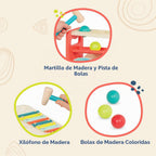 B. toys Banco de golpe de ballena de xilófono con xilófono, juguete de