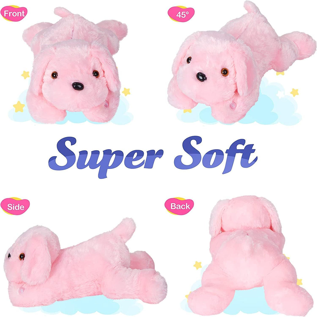 WEWILL Perro Cachorro Rosa Iluminado de 18'' con LED, Peluc...