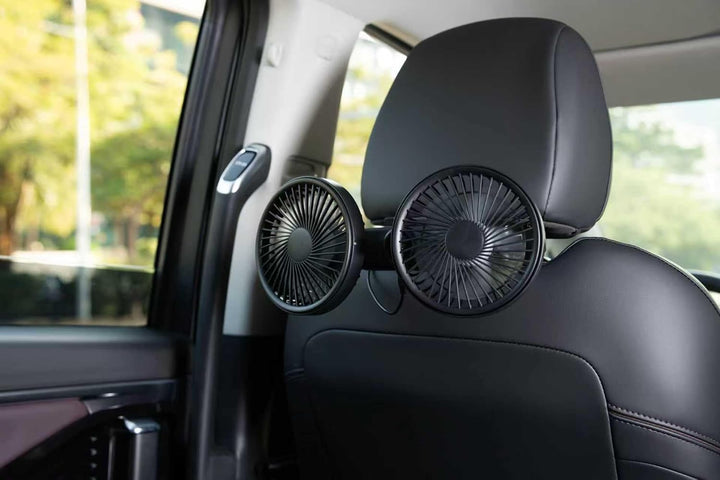 Pelidox Ventilador de coche para asiento trasero, 3 velocidades, ro...