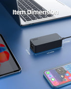 Superer Cargador USB-C de 65W para portátil Lenovo ThinkPad X1 T14 T14s T15 E14 E15 T480s T490 E480 Yoga 6 7 7i 9i IdeaPad Slim Flex Thinkbook 13s 14 15 16 Chromebook Computadora Adaptador de energía CA Type-C