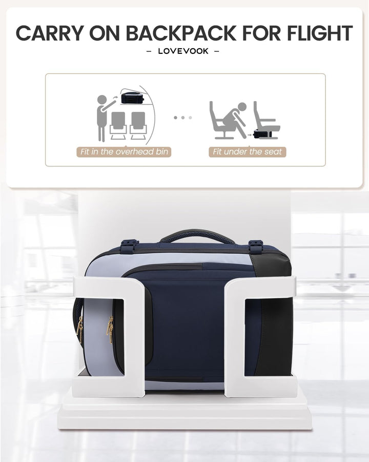 LOVEVOOK Mochila de viaje de 40 L para mujeres y hombres, mochila g...