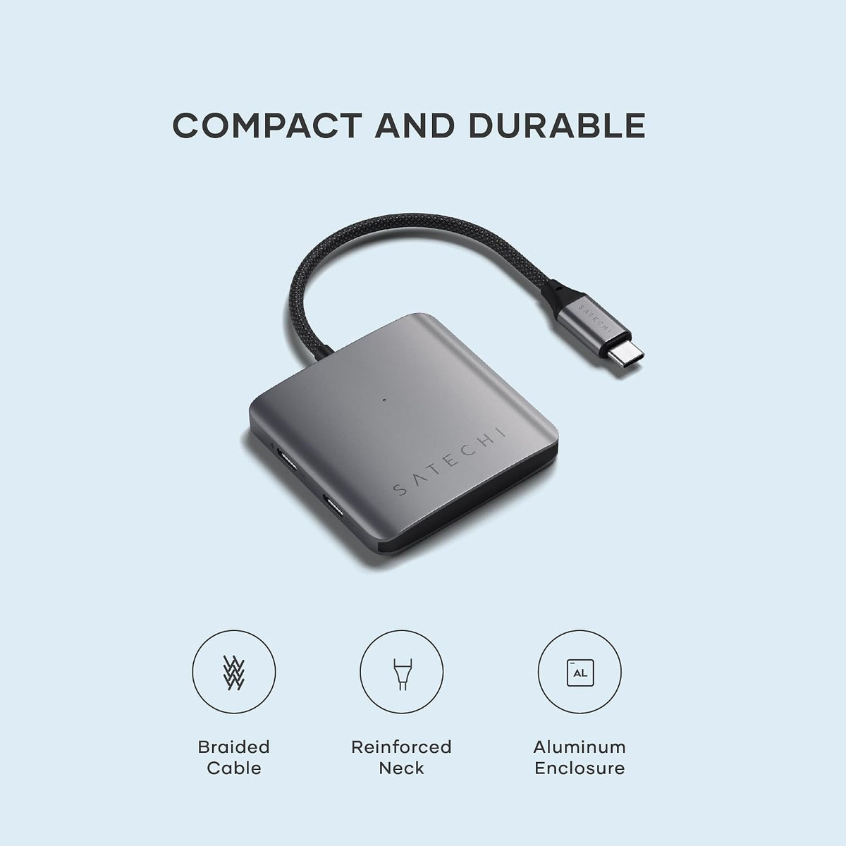 Satechi, ST-H4CPDM, hub USB 3.2 de 4 puertos