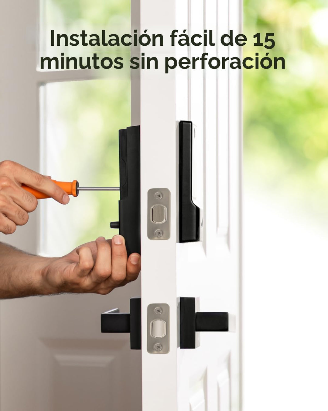 eufy Security - Cerradura inteligente C220 con manija de puerta, ce...