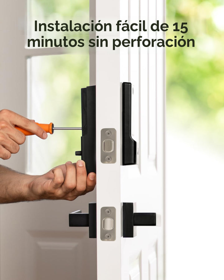 eufy Security - Cerradura inteligente C220 con manija de puerta, ce...