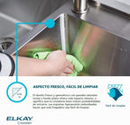 Elkay Crosstown Fregadero Undermount de Acero Inoxidable 16 Gauge 32-1/2" x 18" x 10" Tazón Único con Kit de Grifo