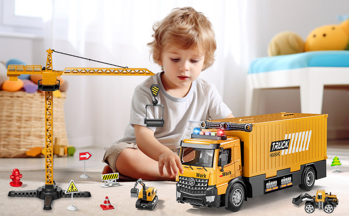 Camión transportador de carreras para niños pequeños