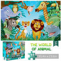 Rompecabezas de suelo jumbo para niños, rompecabezas de animales de 48