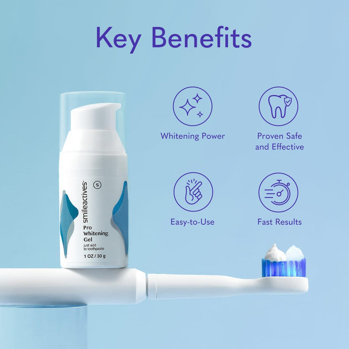 Smileactives Gel blanqueador dental para pasta de dientes con peróx...