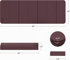 WEILA Esterilla de Yoga Plegable TPE 1/2 pulgada 70"x24", Colchoneta Pilates Antideslizante Gruesa