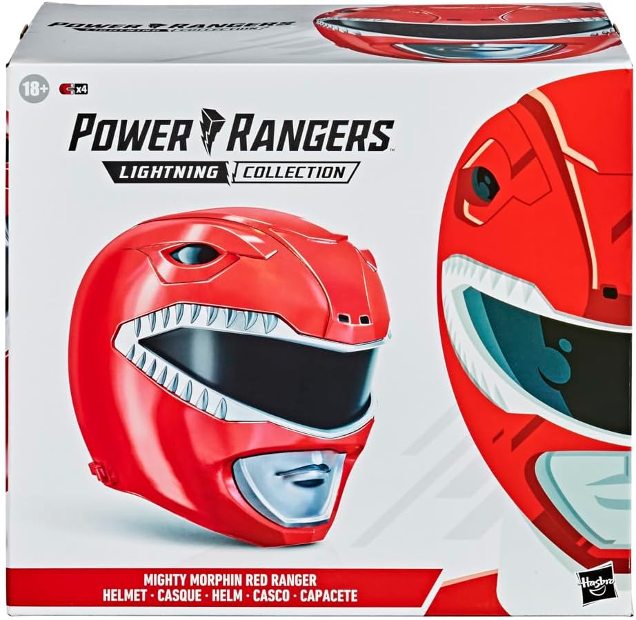 Power Rangers PRG LC MMPR Casco de Ranger rojo